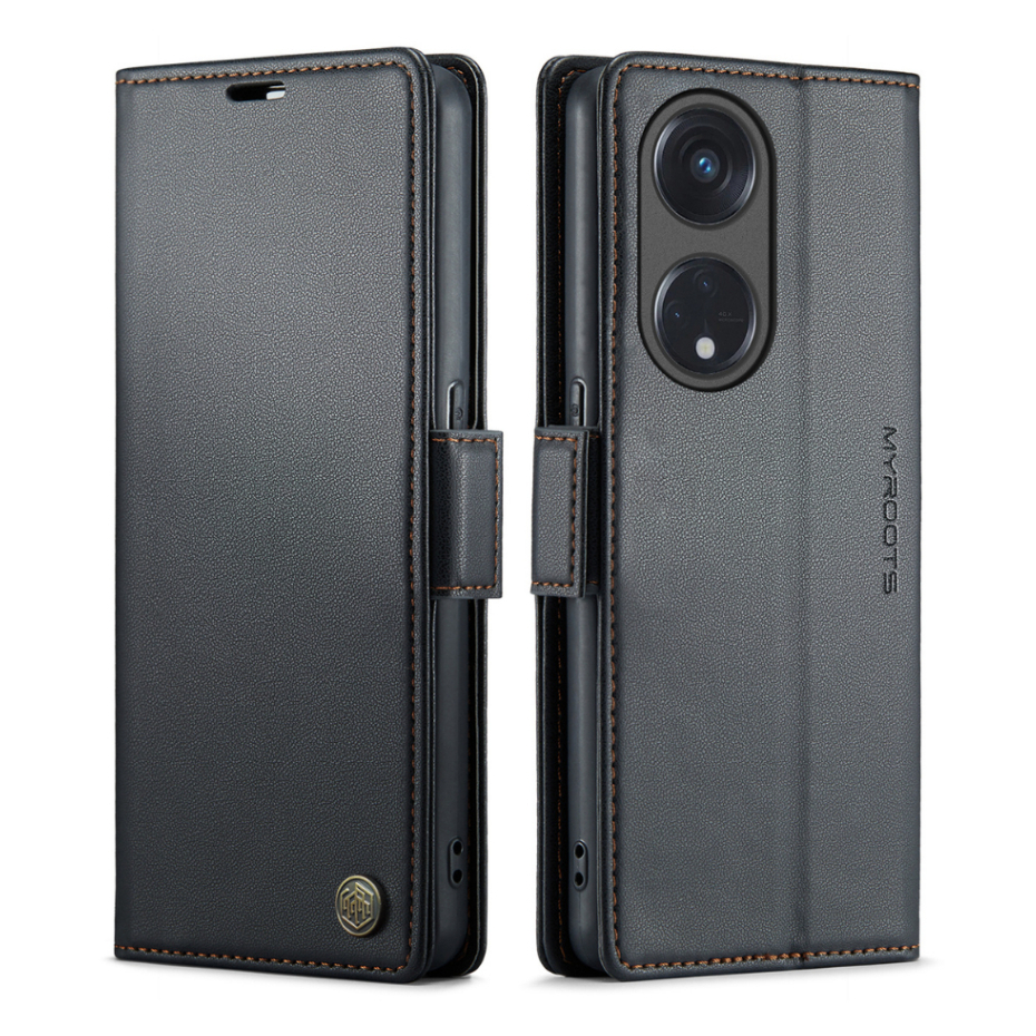 Lambskin PU Leather Case Flip RFID Myroots For Oppo Reno 8T 8z 7z 8 7 Pro 4g 5g Soft TPU Shockproof Phone Cover Case