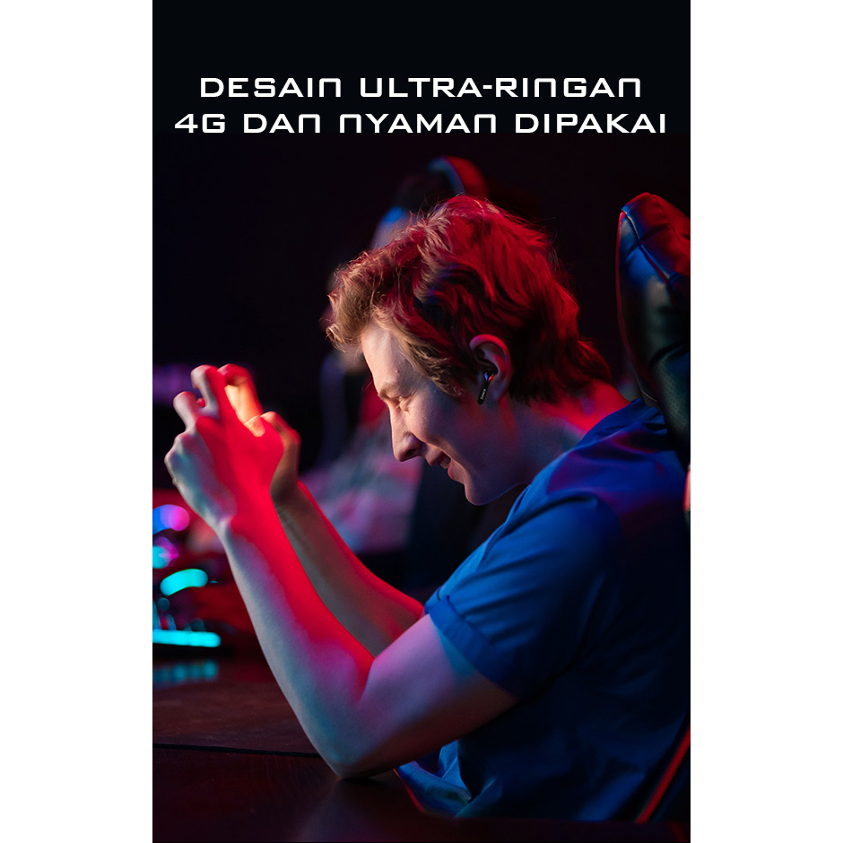 GAMEN Sirens II Headset Earphone TWS Anti Delay Low Latency 60 MS LED HD Sound Original - Garansi Resmi 1 Tahun
