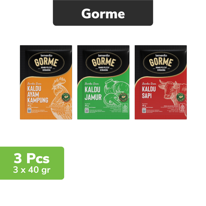 

3 Pcs Lemonilo Paket Komplit Gorme Bumbu Pelezat Serbaguna 40g