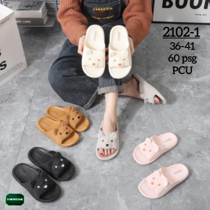 Sandal Karet PCU empuk motif Beruang