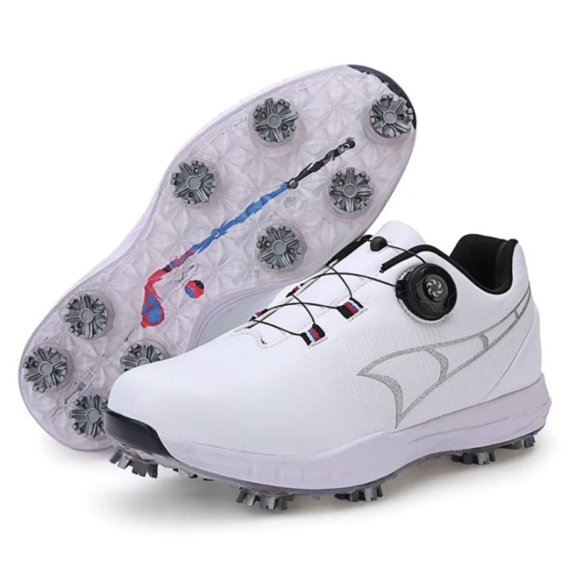 Sepatu Golf Tali BOA Golf Shoes White 8002