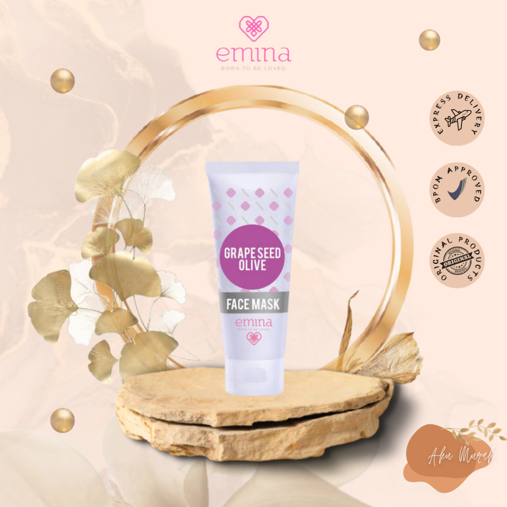 ✨ AKU MURAH ✨ EMINA Grape Seed Olive Face Mask 60 ML [BPOM]