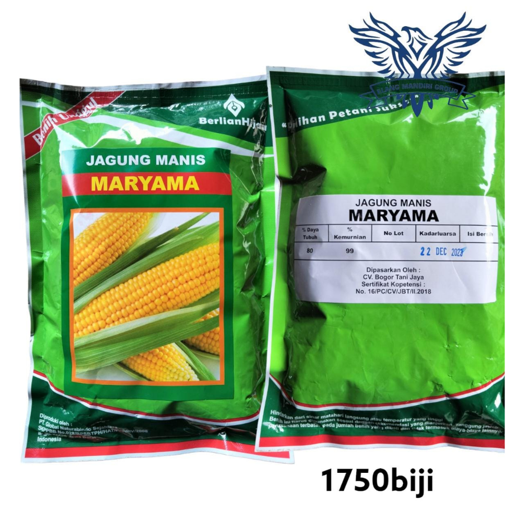 Benih MARYAMA 250gr isi 1.750btr Bibit Jagung Manis Global Naturabindo Sejahtera exotik paragon manise