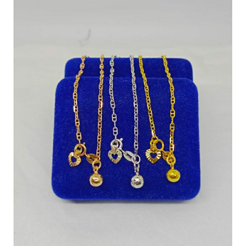 gelang tangan anak rantai C besar &amp;kecil 1love ukir 1bel S925 / perhiasan perak 925 berlapis emas/gelang tangan anak fashion