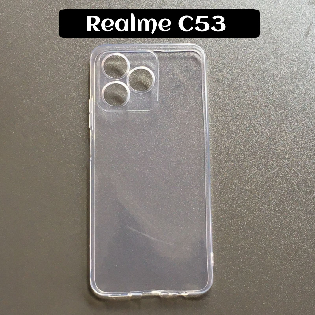 Case REALME C53 Case Fusion Shockproof transparan / Case liquid / Case Clear / Case Black Matte Protect Camera