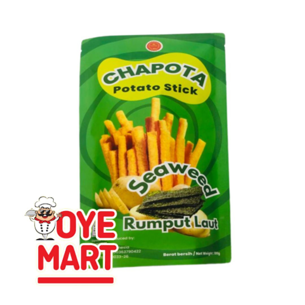 

CHAPOTA POTATO STICK RASA RUMPUT LAUT 100GR / STIK KENTANG RASA RUMPUT LAUT