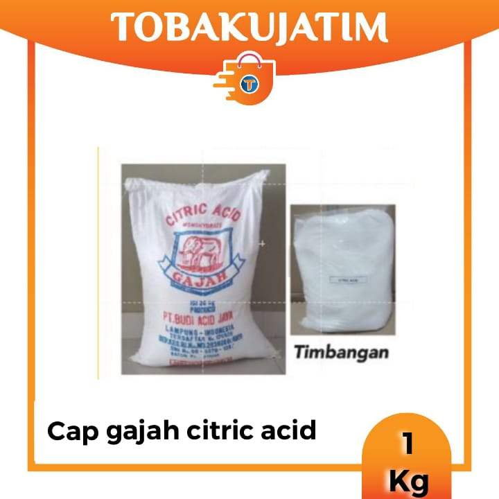 (1 KG) CAP GAJAH CITRIC ACID asam sitrat TIMB
