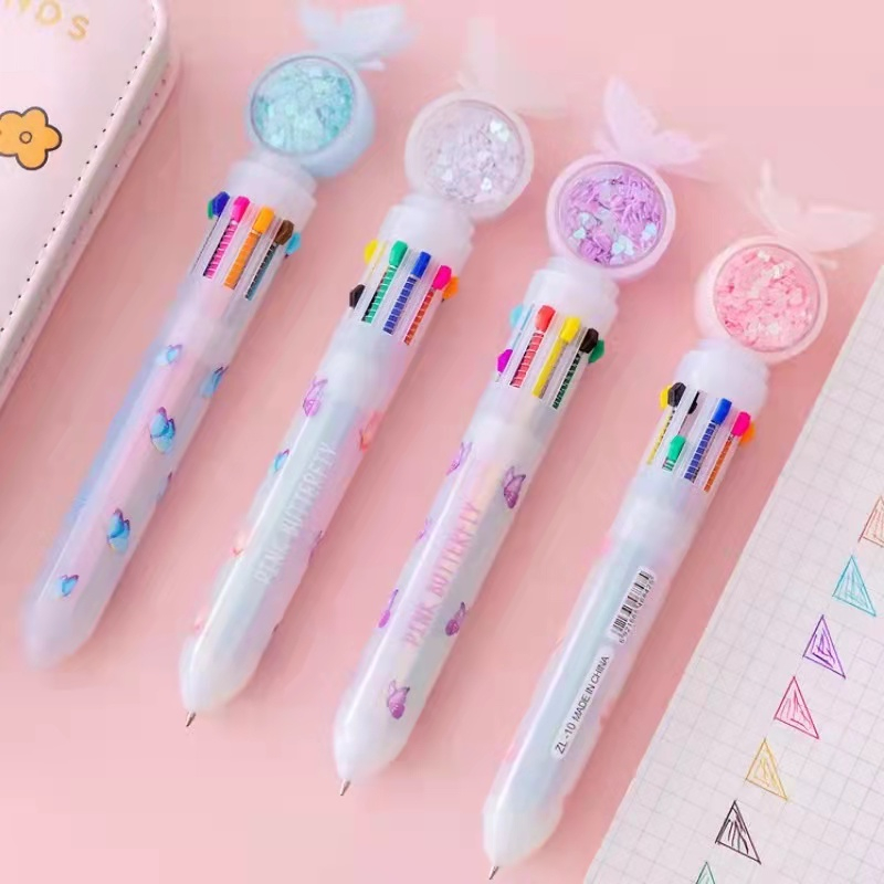 

Pulpen kupu-kupu 10 warna indah dan tahan lama