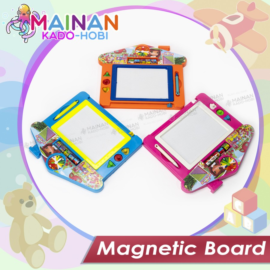 SET MAINAN EDUKASI SENSORIK MOTORIK ANAK MAGNETIC DRAWING PAPAN TULIS MAGNET