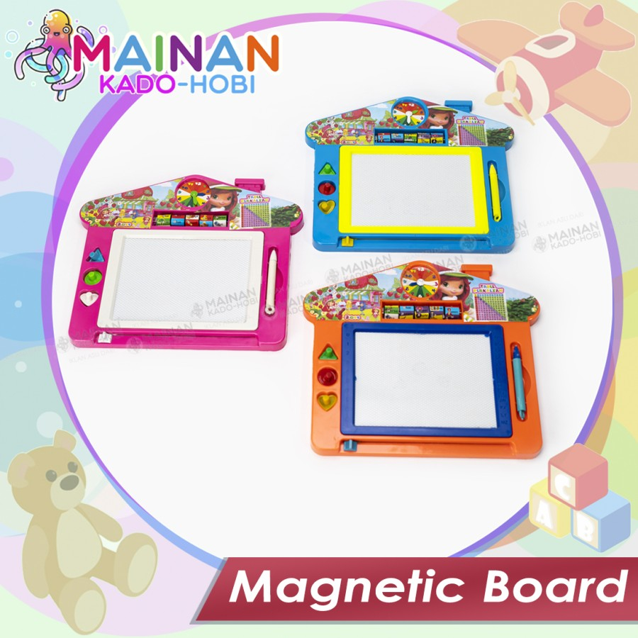 SET MAINAN EDUKASI SENSORIK MOTORIK ANAK MAGNETIC DRAWING PAPAN TULIS MAGNET