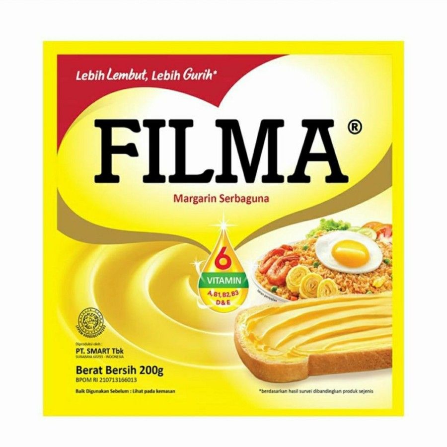 

Mentega FILMA 200 Gram Margarin serbaguna Halal