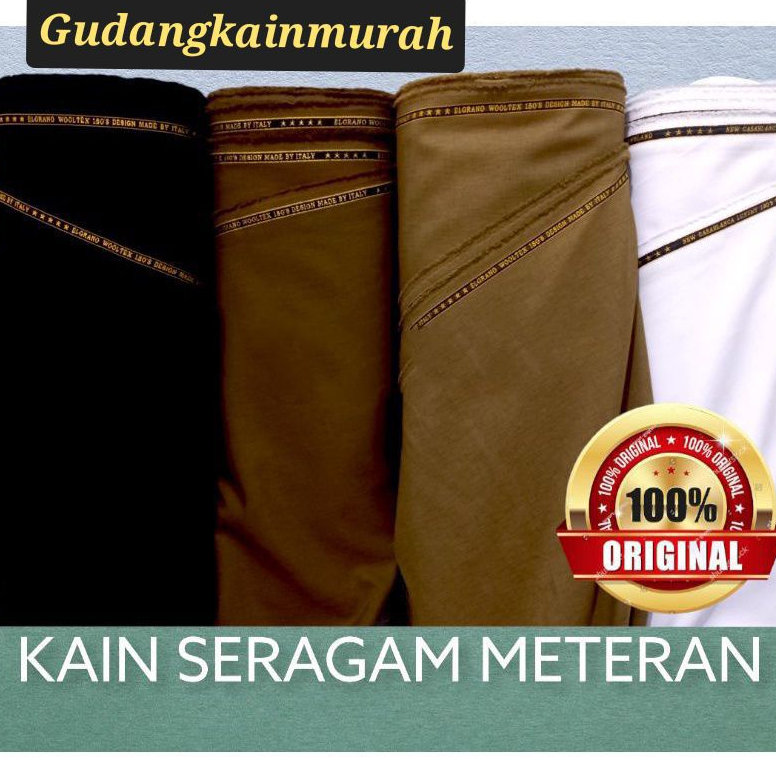 kain pemda khaki premium wool katun dasar bahan baju seragam setelan dinas pemda pns pdh asn pdl woo