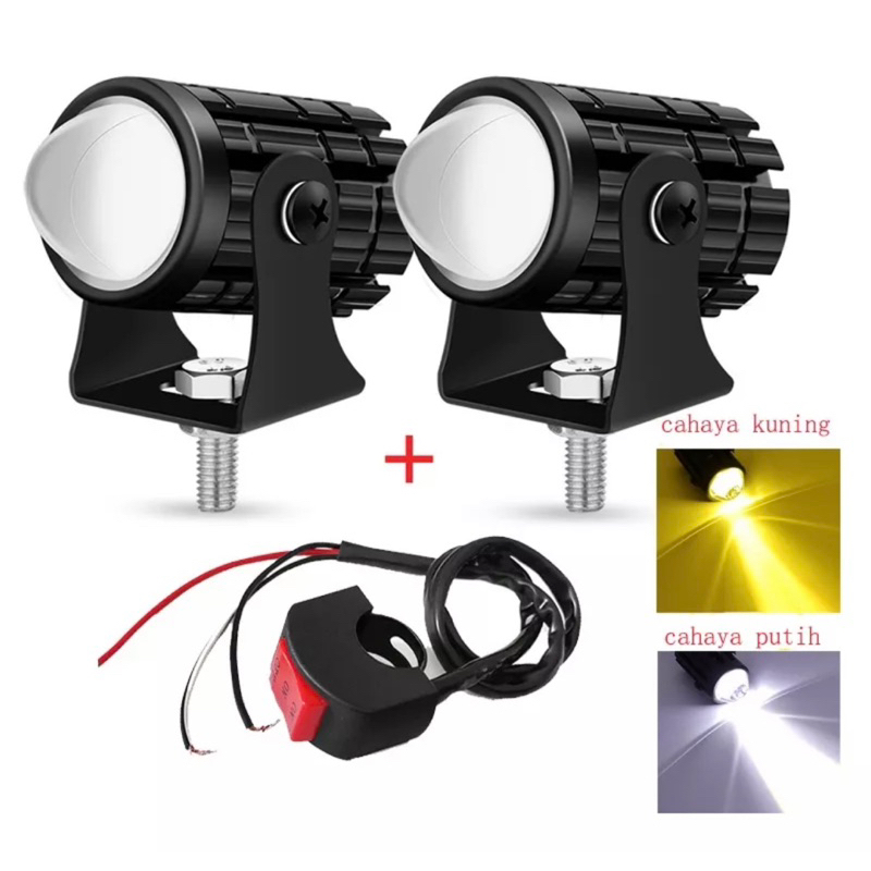 COD laser foglamp d2 superbright high low mini driving lampu tembak laser BONUS SAKLAR