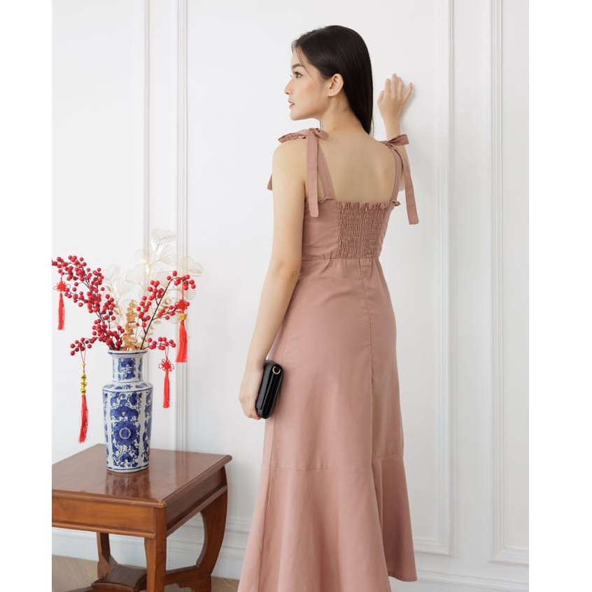 KARTIKA LONG DRESS TALI ATASAN WANITA REMAJA CRINCLE AIRFLOW PREMIUM (DBY)