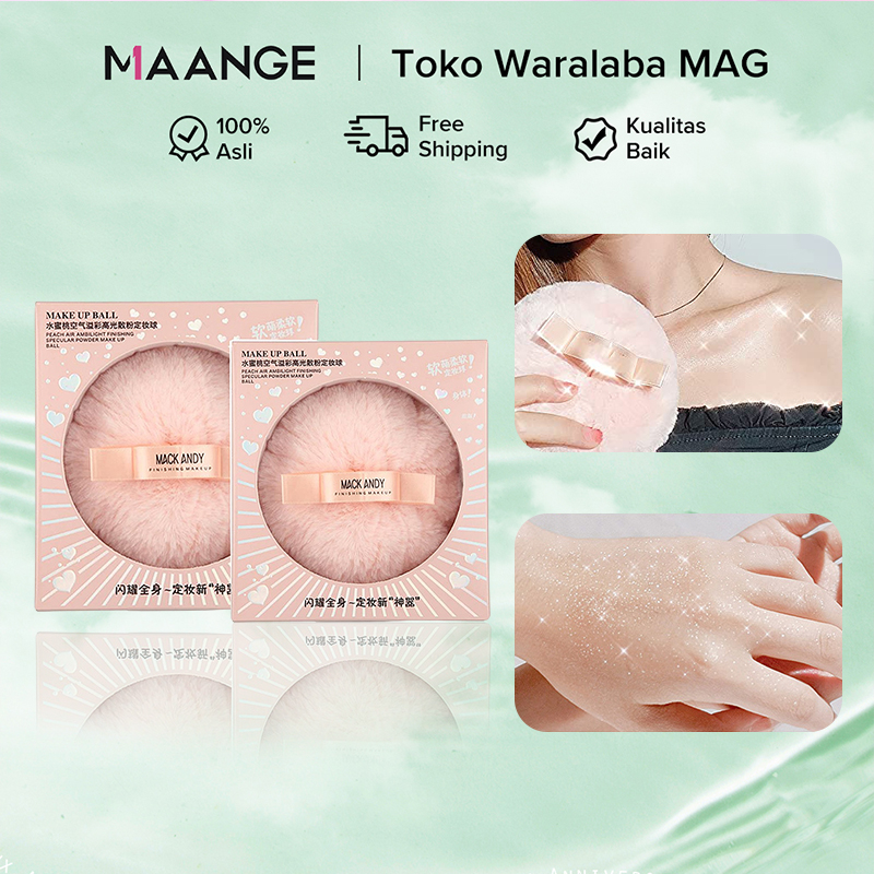 MAANGE Sponge Make Up Soft Highlight Ball High Gloss Powder Puff Termasuk Sorotan 1334