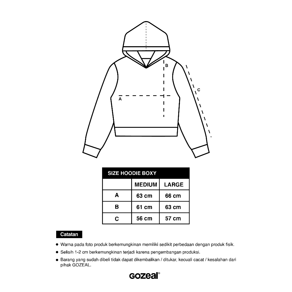 Gozeal | Hoodie Boxy | Bering Sea 375GSM