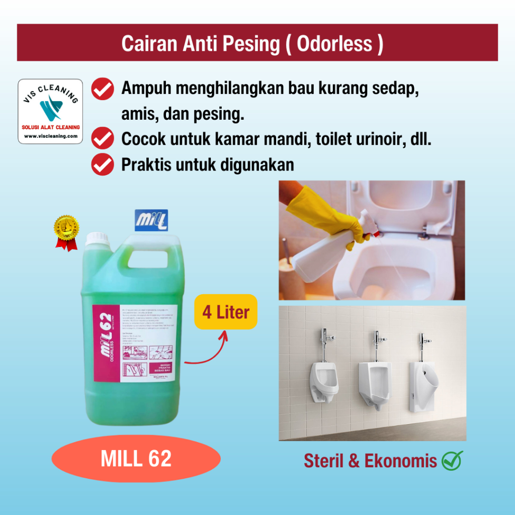 Odorless / Cairan Anti Pesing - Mill 62 ( Jerigen 4 L )