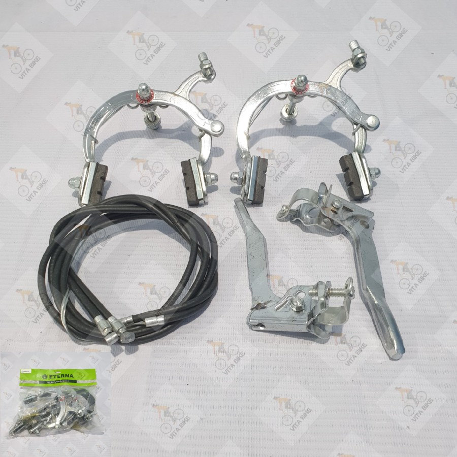 Rem Sepeda U Brake Set Komplit Set Jengki Kebo Onthel Jadul Chrome