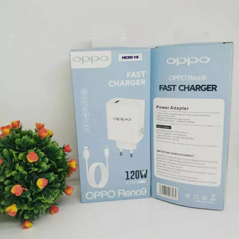 CHARGER OPPO RENO 120W Fast CHARGING 100%ORIGINAL SUPER VOOC FLASH CHARGING MICRO USB TYPE C