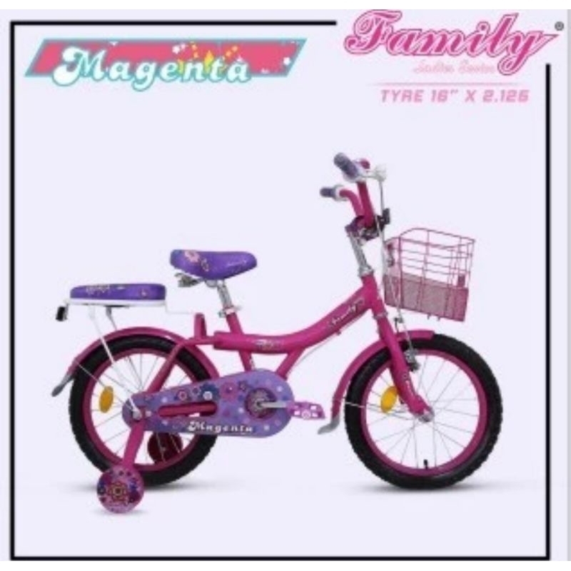 Sepeda mini anak 16 Inch Family Magenta