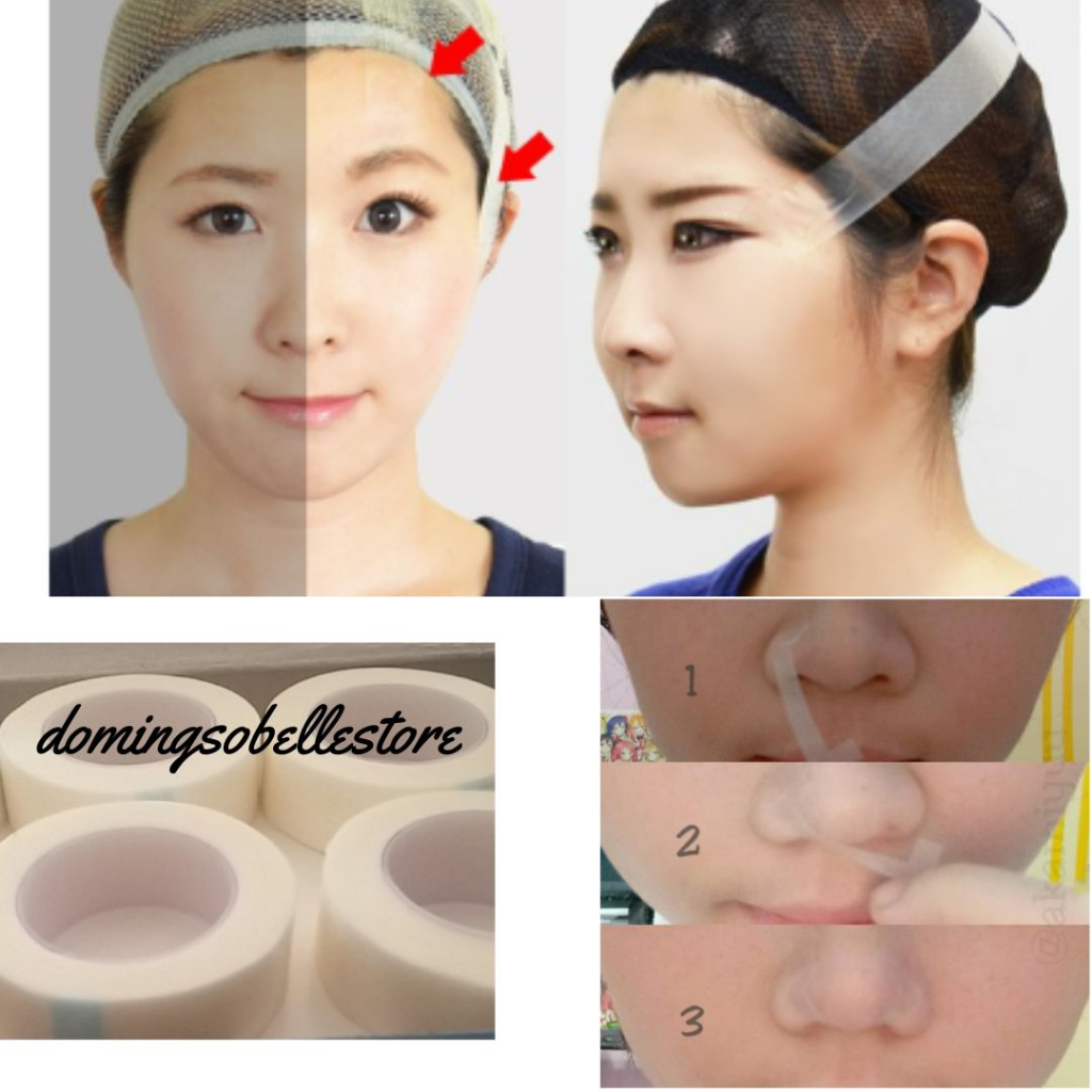 domingsobellestore [ COD ] TA waterproof face lift tape v shape selotip lakban pembentuk muka wajah 