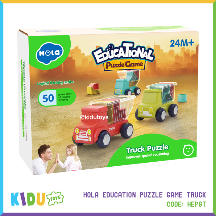 Mainan Edukasi Anak Mobilan Mengenal Bentuk Hola Education Puzzle Game Truck Kidu Baby