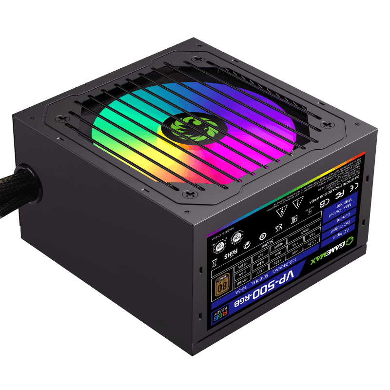 PSU Gamemax VP-500 RGB Performance Gaming 80+ Bronze Gamemax VP500 RGB