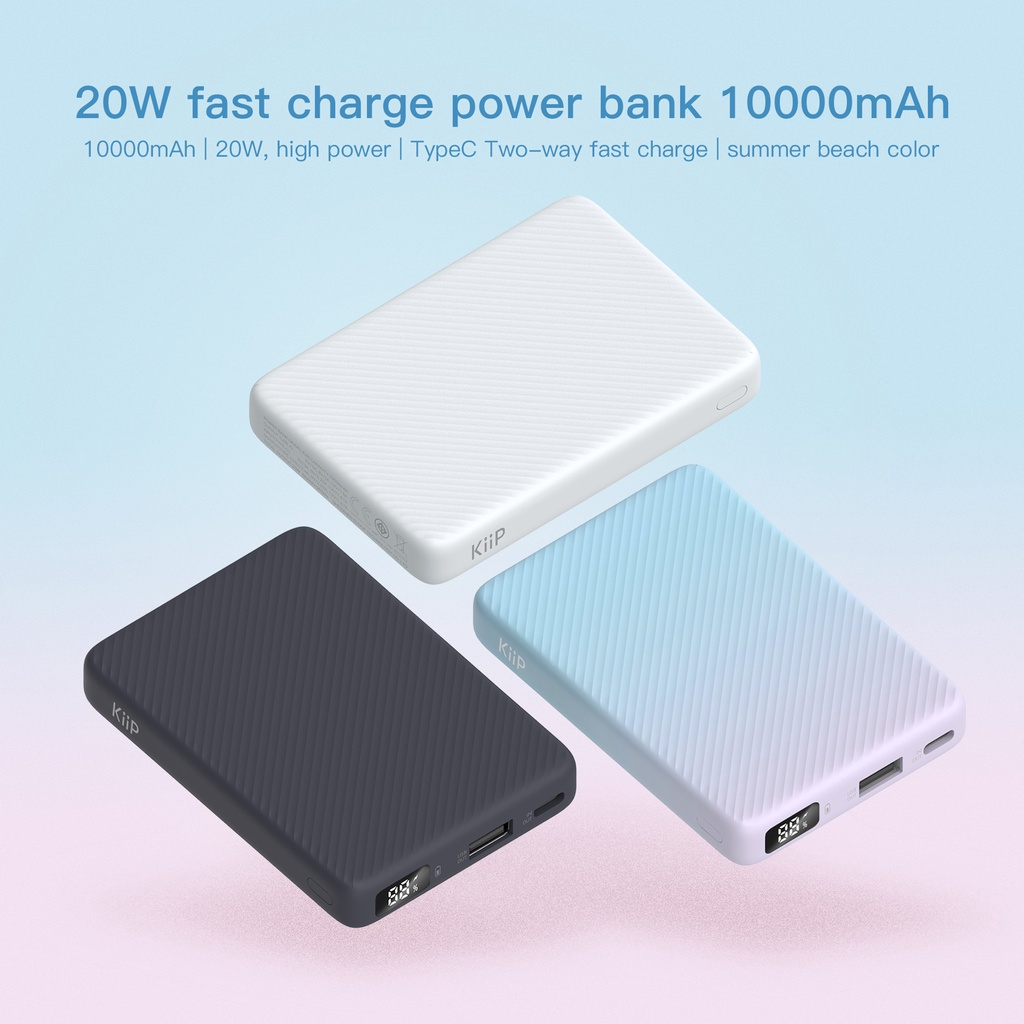 KiiP E48 Power Bank Mini Fast Charging 20W fast Charging Type C 10000mah