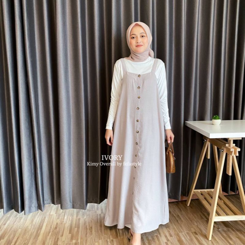 OVERALL | KIMY OVERALL Bahan linen crinkle