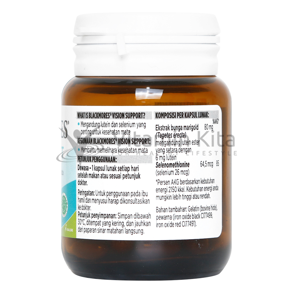 BLACKMORES VISION SUPPORT BPOM KALBE - 30 CAPS