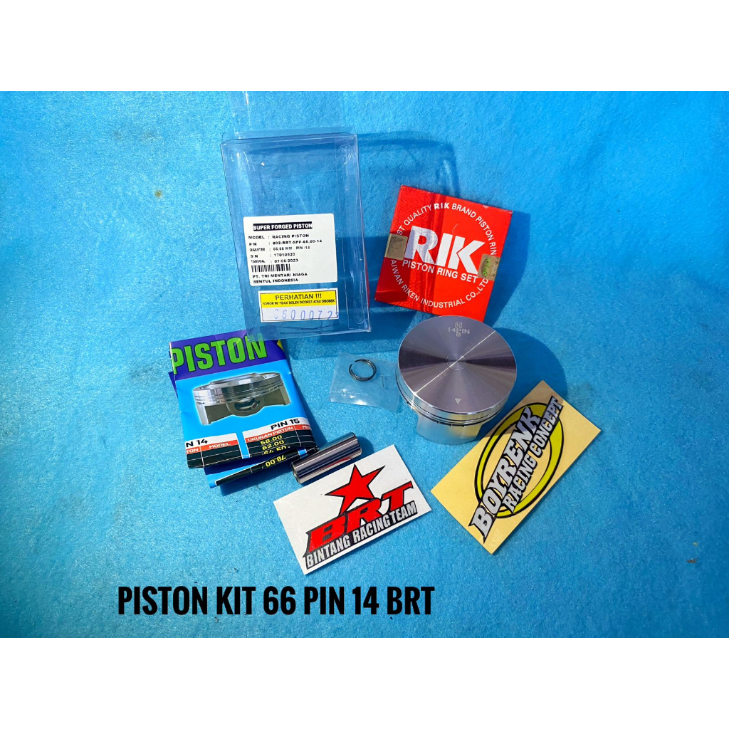 SUPER FORGET PISTON KIT FORGET DIAMETER  66 PIN 14 BRT - BOYRENK RACING
