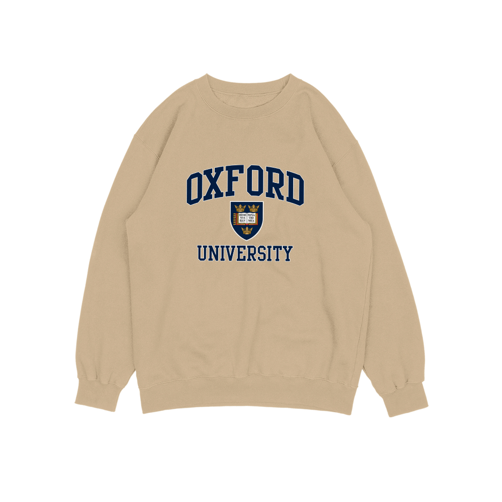 OXFORD SWEATER CREWNECK PRIA WANITA Size M-XXL