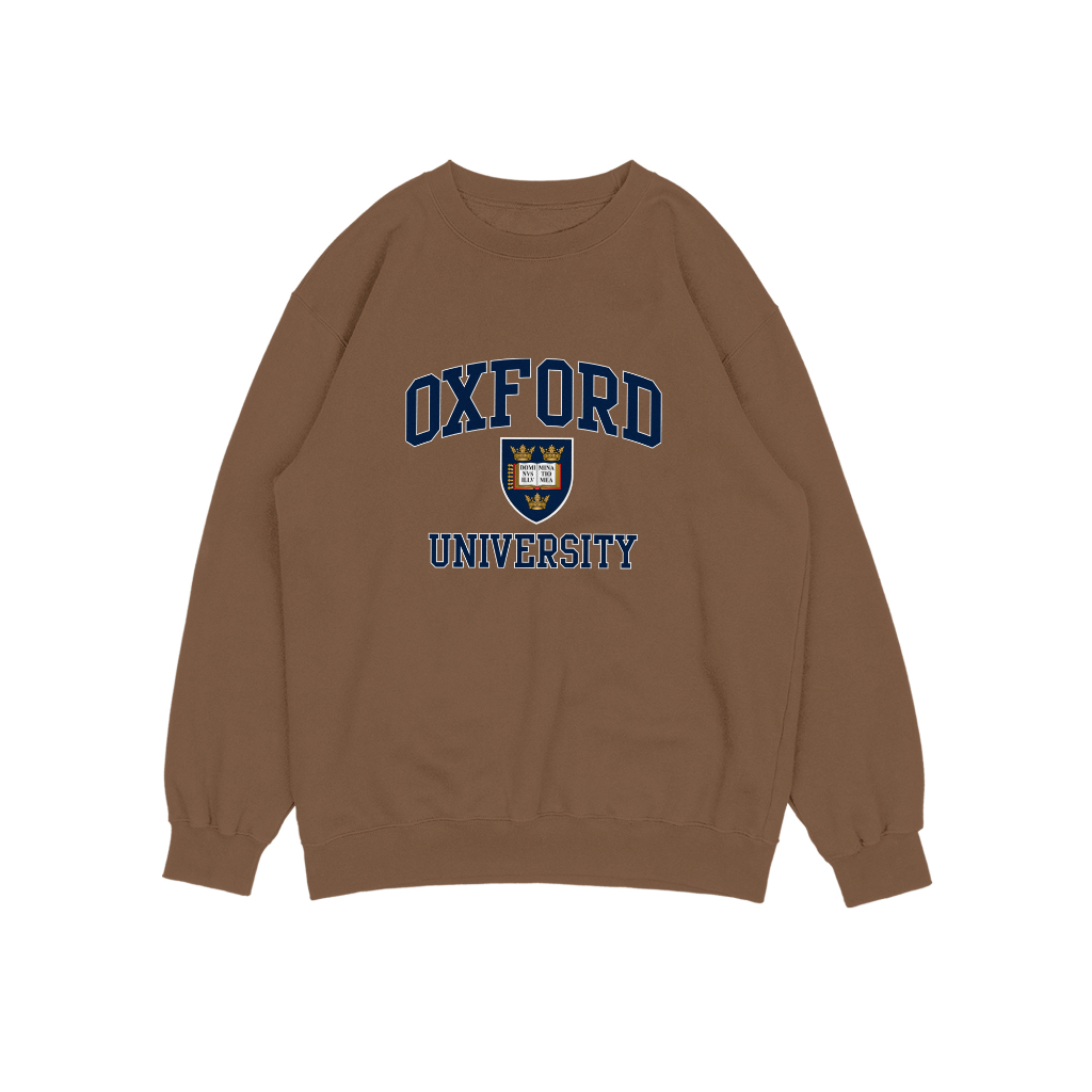 OXFORD SWEATER CREWNECK PRIA WANITA Size M-XXL