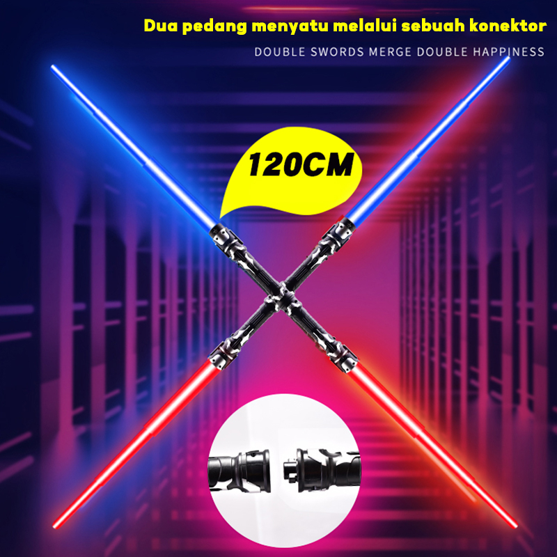 SYH Mall （2 pcs）Pedang Starwars cosplay Mainan pedang starwars pedang lampu light saber cosplay pedang laser sword