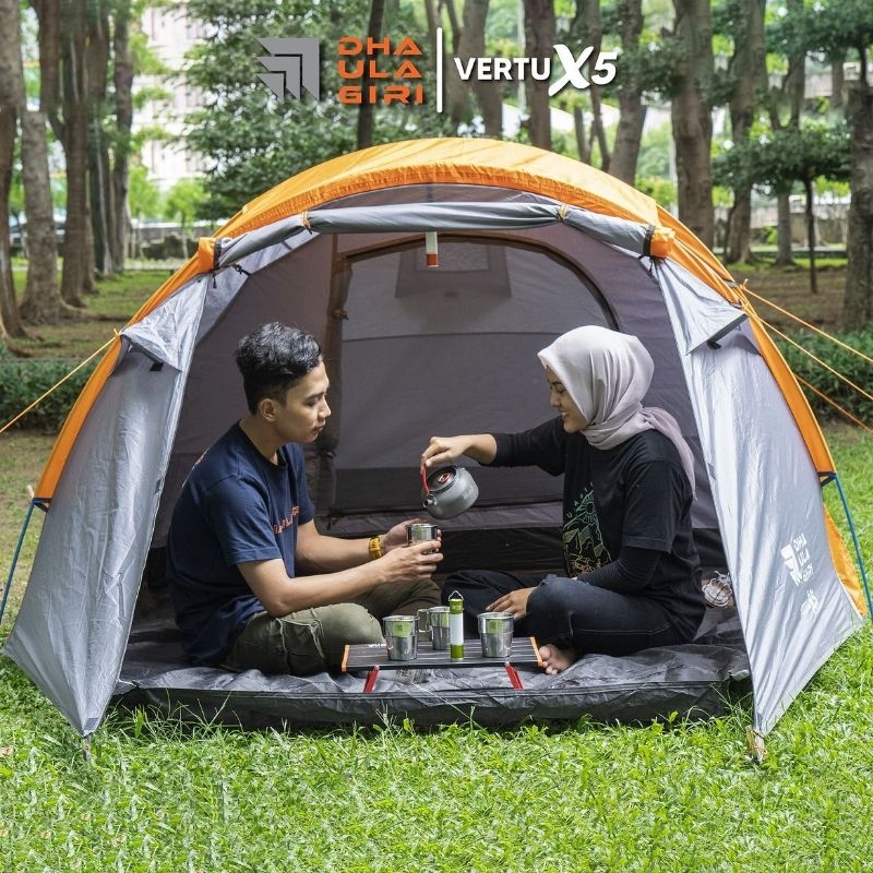 TENDA DHAULAGIRI VERTU X5 TENDA CAMPING KAPASITAS 5 - 6 ORANG