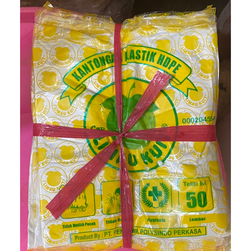 Plastik kantongan kecil hitam putih