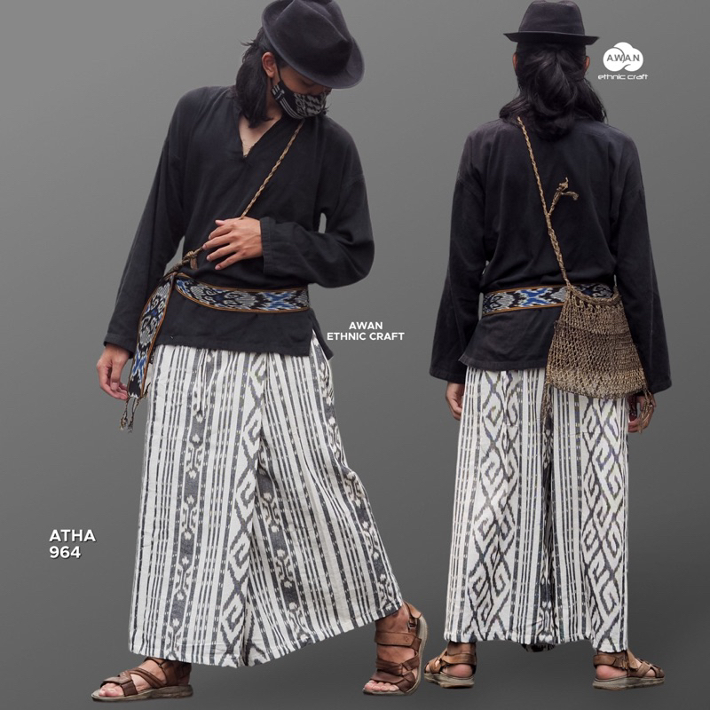 ATHA Sarung Celana Tenun Etnik Pria Wanita by Awanethniccraft