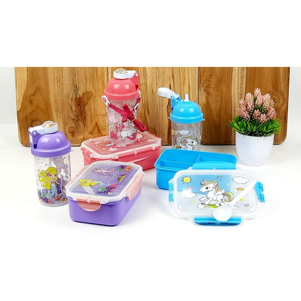 RML047K-1 Set Lunch Box + Botol Unicorn