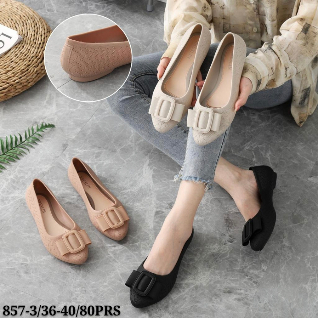 Sandal wanita flatshoes jelly karet BRESLIN 857-3