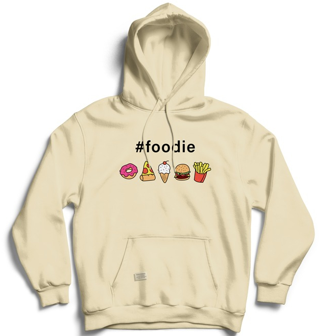 Parisdivarious Sweater Hoodie Jemper Foodie Bahan Fleece Size S - XXL (Pria &amp; Wanita)