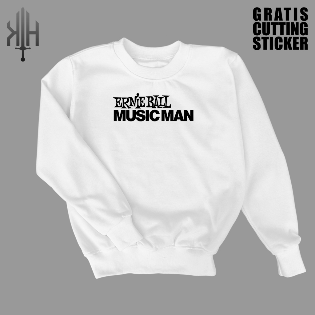 Crewneck Sweater Ernie Ball Music Man-Crewneck Pria-Sweater Wanita