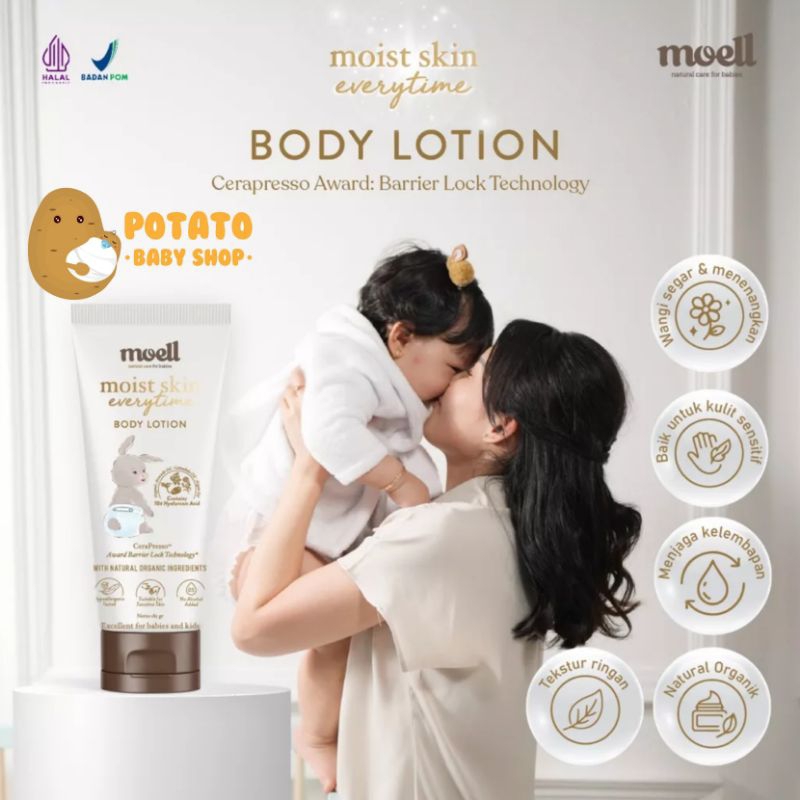 Moell Moist Skin Everytime Body Lotion - Pelembab Kulit Bayi