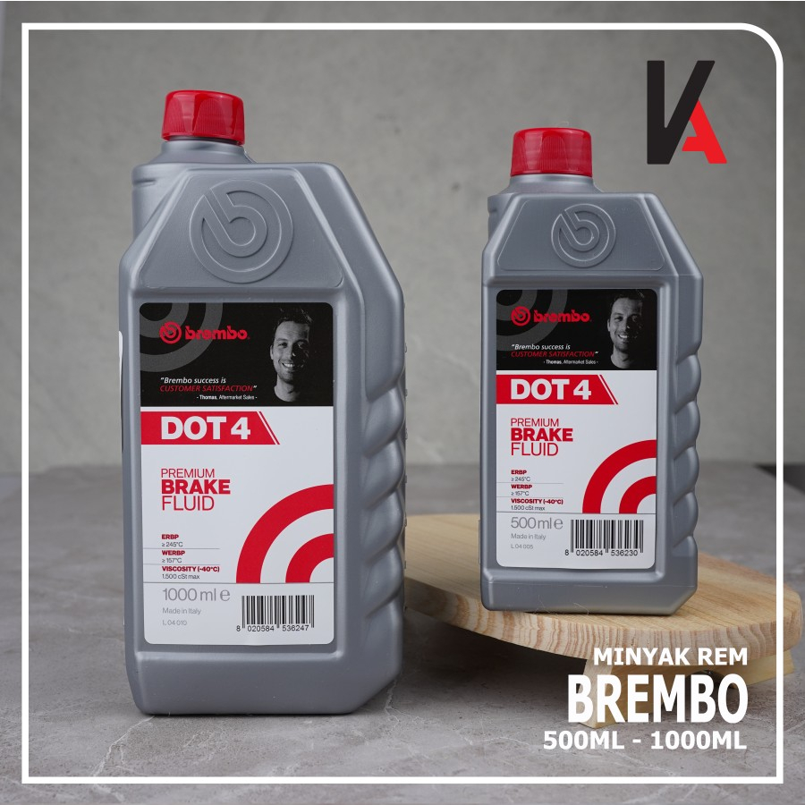 BRAKE FLUID DOT 4 1000ML BREMBO ORIGINAL- MINYAK REM - OLI REM 1000 ML