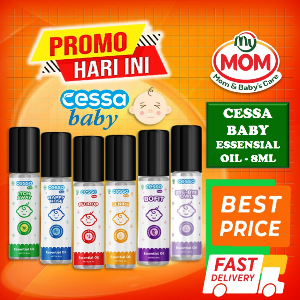[BPOM] CESSA BABY Essential Oil 0-3 Tahun 8ml / Fever Drop Cough Flu Bugs Away Immune Booster / MYMOM