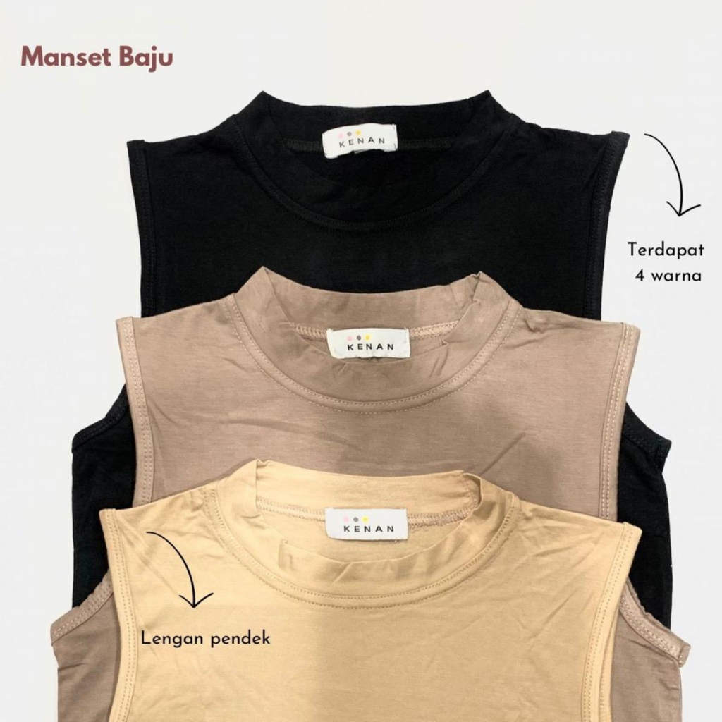 KENAN - Jenna manset baju lengan pendek matt rayon super