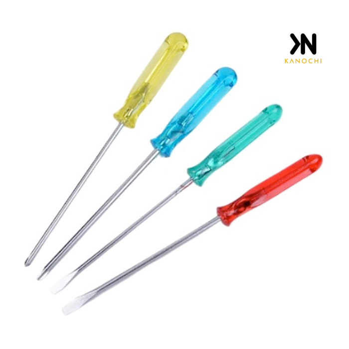 Obeng Set 4Pcs Screwdriver Tools Plus Minus 4mm 5mm Multifungsi 4 in 1