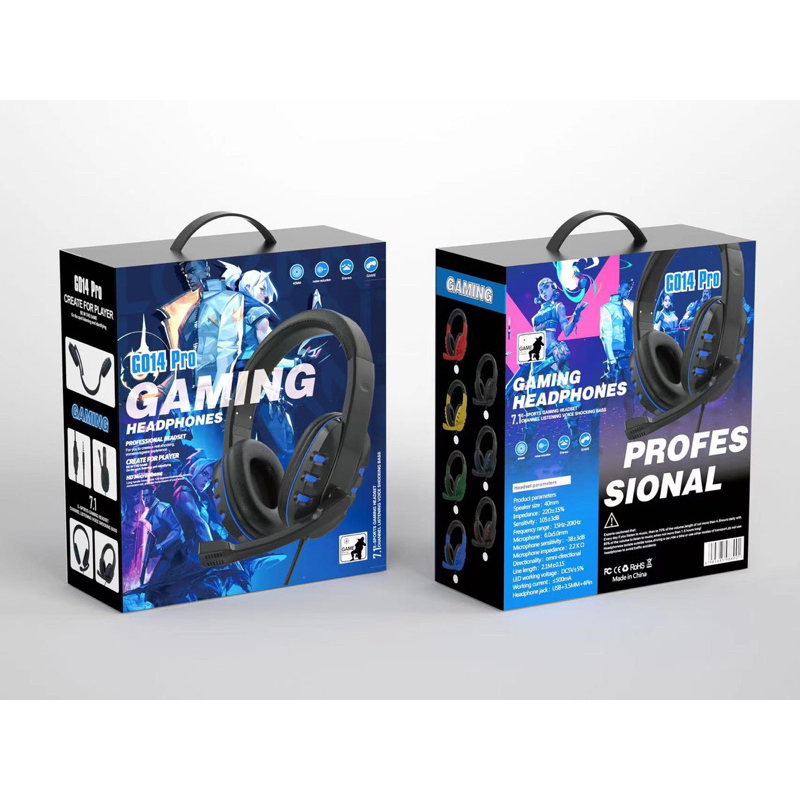 [ PC-4 ]HEADPHONE HEADSET GAMING FOR HP/PC/LAPTOP