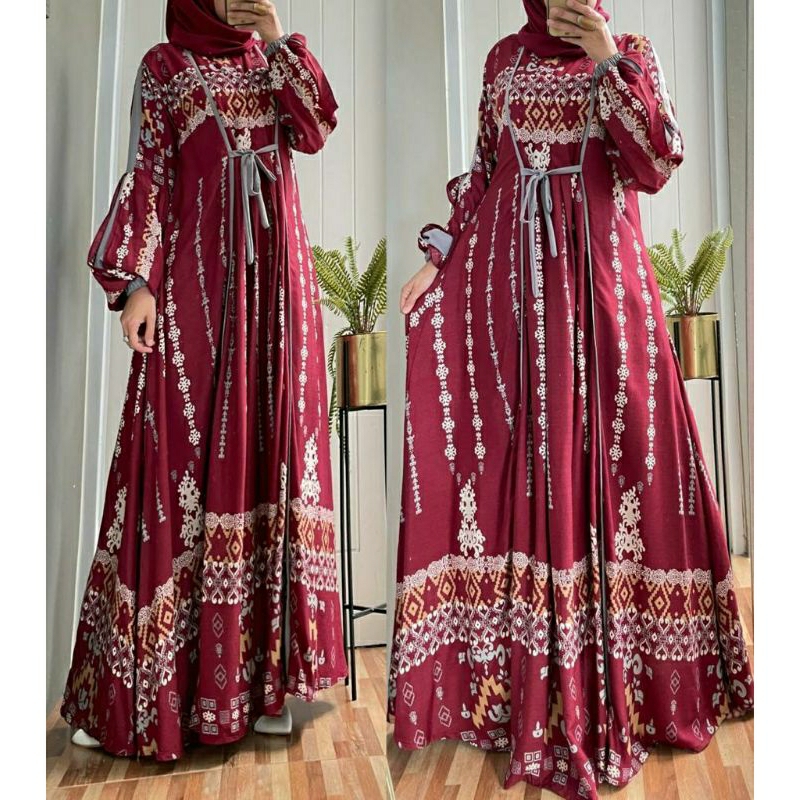 Ayunda Maxy, GAMIS WANITA MUSLIM CANTIK MODIS BUSUI FIT XXL. LD 110 BAHAN RAYON VISCOSE PREMIUM TERMURAH OOTD KEKINIAN TERLARIS