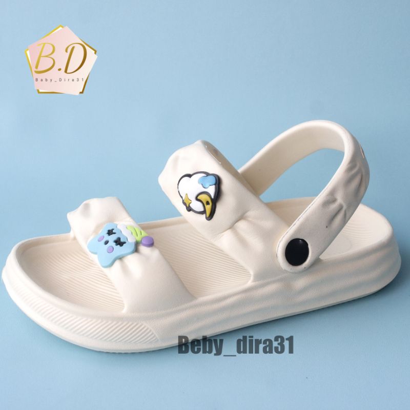 Sandal Anak Perempuan Model Tali Ban 2 Motif Lucu Kekinian/Bahan Eva