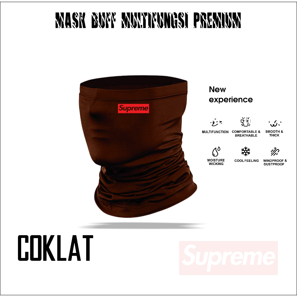 Buff Bandana Masker Pengendara Motor Multifungsi Supreme